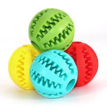 Bola de brinquedo interativo com elasticidade para animais de estimação, 5cm, bola com vazamento de borracha natural, bola de limpeza, brinquedo interativo para gato e cachorro 2024 - compre barato