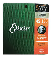 Электрические басовые струны Elixir 14777, 5 струн, светильник (.045 .065 .085 .105 .125) 2024 - купить недорого