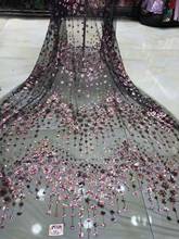 Lates African French Lace Fabric good looking embroidery ZH-16885 African Tulle Lace Fabric with sequins 2024 - buy cheap