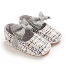 Sapatos de bebê menina bowknot princesa vestido sapatos de couro macio anti-deslizamento recém-nascidos primeiros caminhantes da criança sapatos casuais berço 2024 - compre barato