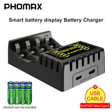 PHOMAX 4 slot Smart Battery Charger with Short Circuit Protection and LED indicator for AAA/AA Rechargeable Ni-MH/Ni-Cd Battery 2024 - buy cheap