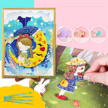 3Pcs/set DIY Cartoon Paper Crafts Creative Felt Paper Painting  Kindergarten Handmade Paste Art Photo Frame Toy For Children 2024 - buy cheap