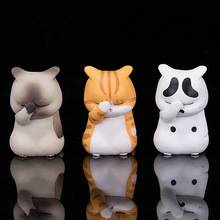 1pc new Cartoon Lucky Cats Model winking cat Resin Craft Action Figure Doll PVC DIY Decor Miniatures Craft Ornaments Gift 2024 - buy cheap