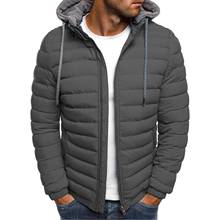 2021 зимние мужские пальто, теплые толстые мужские куртки, мягкие повседневные парки с капюшоном, мужские пальто, Мужская однотонная одежда 3XL 2024 - купить недорого