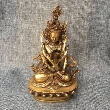 Estatua de latón de budismo tibetano indio, estatua de latón de YAB-YUM, TANTRA, Buda, YAMANTAKA, guhyasajaja, bendice el talismán familiar, 18CM 2024 - compra barato