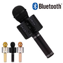 Microfone bluetooth ws858 portátil sem fio condensador profissional karaoke player alto-falante gravação música ktv studio gravação 2024 - compre barato