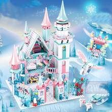 1314 шт. Снежный мир серии волшебный ледяной замок, набор для девочек, строительные блоки, кирпичи, игрушки, девочка, друг, рождественские подарки 2024 - купить недорого