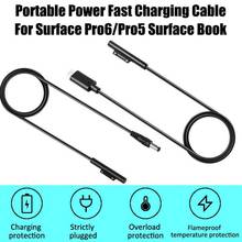 Cable de carga portátil de 12V y 2.5A, adaptador de carga rápida para Microsoft Surface Pro6 Pro5 Pro4 Pro3 Book 2019, nuevo 2024 - compra barato