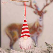 Muñeco de peluche de Papá Noel sin rostro, adorno para árbol de Navidad, colgante para colgar, decoraciones de fiesta de Navidad para el hogar, 5z, 2021 2024 - compra barato