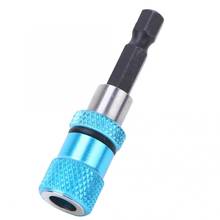 Blue 1/4in Shank Screwdriver Bit  Stainless Steel Quick Release Magnetic Bit 2024 - compre barato