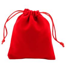 Bolsas de terciopelo de colores, embalaje de joyería, con cordón para regalo, 7x9cm, 10x12cm, 12x15cm 2024 - compra barato