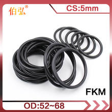 1PC/lot Fluorine Rubber O-Ring Black FKM Sealing 5mm Thickness OD52/55/58/60/62/65/68mm Gasket O Ring seal Washer 2024 - buy cheap