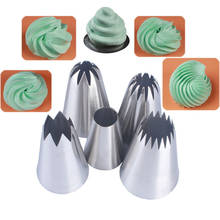 5pcs Large Metal Cake Cream Decoration Tips Stainless Steel Piping Icing Nozzles 2024 - buy cheap