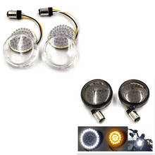 2Pcs 2" 1157 Bullet White/Amber LED Turn Signal Insert W/ Lens Cover For Harley Davidson Aftermarket Free Shipping Motor Parts 2024 - buy cheap