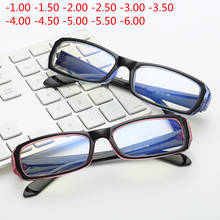 -1 -1.5 -2 -2.5 -3 -3.5 -4 -4.5 -5 -5.5 -6.0 moldura de plástico resina lente terminou miopia óculos homens mulher óculos de visão curta 2024 - compre barato