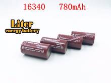 Pilha recarregável de lítio, 20 litros, rcr 123, 16340, 780mah, 3.7v, li-ion, com pacote de varejo 2024 - compre barato