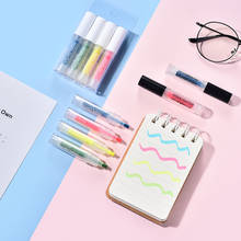 4pcs Mini Lipstick Highlighter Pens Set Portable Fluorescent Color Marker Liner Pen for Highlight Paint Office School A6356 2024 - buy cheap
