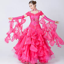 Modern Dance Woman High-end Big Swing Standard Ballroom Dance Costume Dress for Competition Sequins Waltz/tango/foxtrot Costumes 2024 - buy cheap