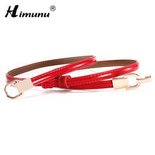 [HIMUNU] Newest Thin Belts for women Fashion Hasp Woman belt Designer Brand Cowskin Woman Belts For Dress 2024 - buy cheap
