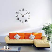 Fashion 3D Big Size Wall Clock Mirror Sticker DIY Brief Living Room Decor Meetting Room Wall Clock Free Shipping 2024 - buy cheap