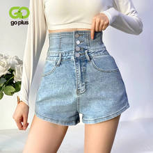 GOPLUS-pantalones cortos de talla grande para mujer, vaqueros de cintura alta, negros, Korte, Broek, Dames, Spodenki, Jeansowe, Damskie 2024 - compra barato