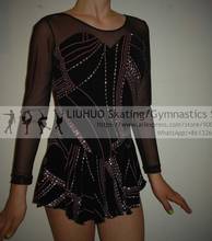 Vestido de patinaje artístico para niñas y mujeres, traje de competición, nuevo diseño, leotardo de baile rítmico, manga larga 2024 - compra barato