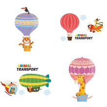 Three Ratels QMH30Hot air balloon tour of small animals  Decoration stickers for children's places 2024 - buy cheap