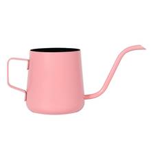 Tetera de acero inoxidable para café por goteo, tetera con cuello de cisne largo, Led, para té y café, color rosa 2024 - compra barato