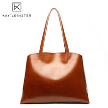 New Genuine Leather Women Handbag Solid Simple Shoulder Bags Lager Capacity Ladies Bag Luxury Fashion Tote Purse Bolsa Feminina 2024 - buy cheap