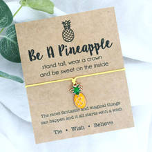 Be A Pineapple Pineapple Wish Bracelet Pineapple Pendant Rope Chain Bracelet for Women Men Friendship Girlfriend's Jewelry Gift 2024 - buy cheap