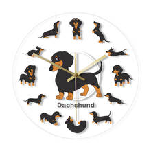 Reloj de pared con estampado de dibujos animados para niños, accesorio decorativo con movimiento silencioso, con diseño de perro, perro y mascota, ideal como regalo 2024 - compra barato