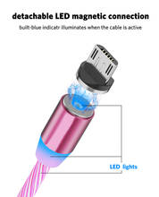 Магнитный течёт светильник светодиодный Micro USB кабель для samsung type-c зарядка 8pin для iphone 1 м магнит зарядное устройство Тип C кабели 2024 - купить недорого