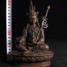 old Buddhism Tibetan Bronze Padmasambhava Buddha Statue 8.3"H(21cm) copper tools wedding Decoration Brass Bronze 2024 - buy cheap