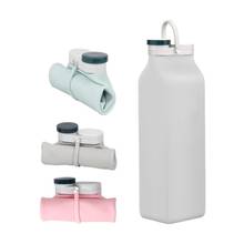 Botella de leche de silicona plegable de 600ml, botella de agua portátil para deportes de viaje, olla de plástico para deportes al aire libre, 3 colores 2024 - compra barato