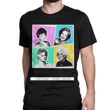 Camiseta engraçada dourada masculina dorothy 80s friend tv, camisas masculinas de marca com estampa fitness 2024 - compre barato