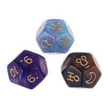 3pcs/set Dichromatic D12 Polyhedral Astrology Dices for Constellation Divination 2024 - buy cheap