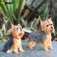 Péndulo de coche de imitación de perro Yorkshire Terrier, artesanías de colección para el hogar, regalos, figuritas, miniaturas, decoración, artesanías 2024 - compra barato