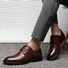Мужские повседневные туфли-оксфорды высокого качества, мужские классические туфли из натуральной кожи, мужская обувь на плоской подошве, для свадебной вечеринки 2024 - купить недорого