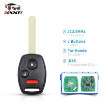 Dandkey-llave de coche remota inteligente MLBHLIK-1T, dispositivo con Chip ID46, 2 + 1, 3 botones, Fob, para Honda CRV 313,8-2007, Fit Insight, 2013 Mhz 2024 - compra barato