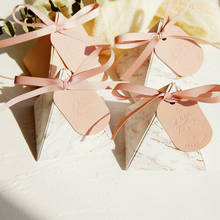 Caixa de doces em mármore com pirâmide triângulo, lembranças para casamento, caixa de chocolate, chá de bebê, brinquedos, materiais para festas 2024 - compre barato