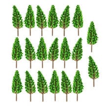 Modelo de árboles para decoración de jardín, tren, Diorama, parque, paisaje, plantas artificiales de 60mm, 20 Uds. 2024 - compra barato