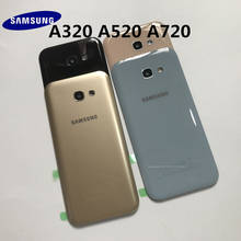 Задняя панель для телефона SAMSUNG Galaxy A3/A5/A7 2017, стекло, цвет на выбор 2024 - купить недорого