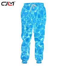 CJLM Personality Big Size 5XL Mens Sweatpants 3D Blue Water New Man Pants Printed Ocean wave Web Clothing Drop Shipping 2024 - buy cheap