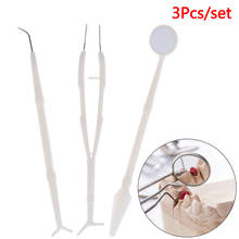 3pcs Teeth Clean Hygiene Stainless Steel Dental Instruments Kit Dental Examination Tooth Mouth Mirror Probe Scaler Set 2024 - buy cheap