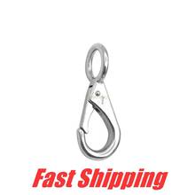316 stainless steel 71mm directional safety hook Carabiner Fixed Eye Spring Clip for Boat yacht Hardware accessories 2024 - buy cheap