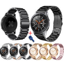 Pulseira luxuosa de aço inoxidável, para samsung galaxy watch 46mm/42mm, pulseira de relógio inteligente, substituição gear s3 classic/frontier 2024 - compre barato