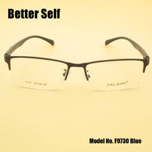 Tr90 templo espetáculo melhor auto f9730 elegante meia borda óculos de metal pode fazer prescrição miopia lente óculos de homem óptico 2024 - compre barato