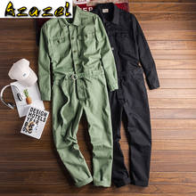 Free shipping Spring New Men's Fashion personality jumpsuit male multi-pocket casual pant Men Overall men tide trousers Homme 2024 - buy cheap