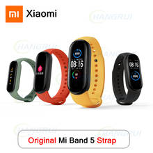 Original Xiaomi Mi Band 5 Strap Silicone Wristband Bracelet Xiaomi Mi Band 5 Miband 5 NFC Replacement Wrist Straps Yellow Orange 2024 - buy cheap