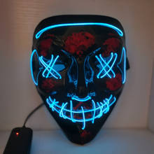 Halloween luminous mask flash horror led mask party mask cold line mask halloween fashion cosplay anime mask for kids 2024 - buy cheap